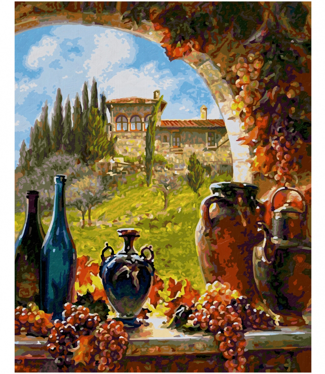 Toskánske víno (40 x 50 cm)