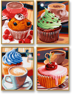 Cupcakes (4 obrazy v balení 18 x 24 cm)