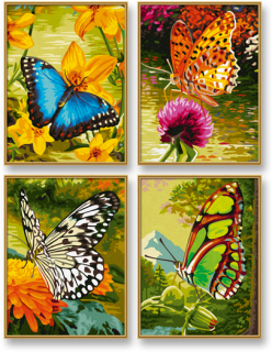 Motýle (4 obrazy v balení 18 x 24 cm)