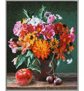 Kvetinové zátišie (40 x 50 cm)