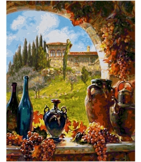 Toskánske víno (40 x 50 cm)