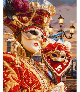 Karneval v Benátkach (40 x 50 cm)