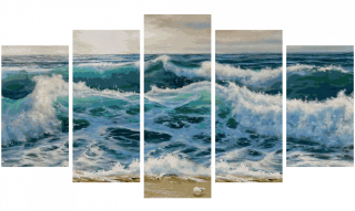 Rozbúrené more (72 x 132 cm)